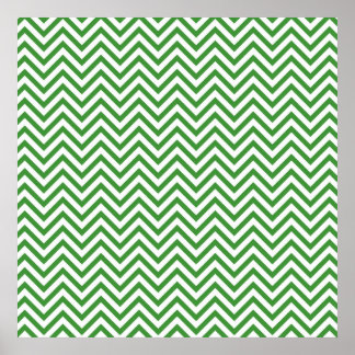 Groen Chevron Patroon Poster
