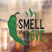 Groen Chili Ruik de liefde Raamsticker (Vel 2)