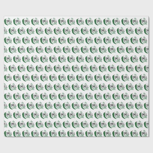 Groen Chili Ruik het liefdespapier Cadeaupapier (Vlak)