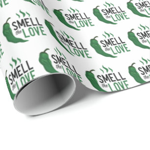 Groen Chili Ruik het liefdespapier Cadeaupapier
