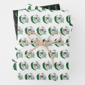 Groen Chili Ruilt de papierbladen van het liefdesb Inpakpapier Vel (In situ)