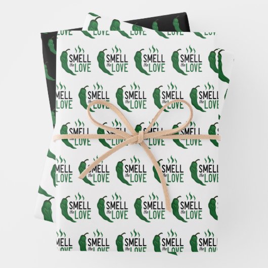 Groen Chili Ruilt de papierbladen van het liefdesb Inpakpapier Vel (In situ)