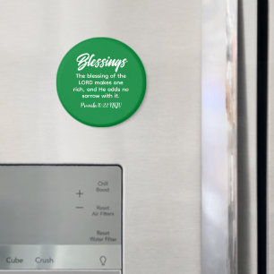 Groen Christelijk Geloofszegeningen Bijbelvers Magneet