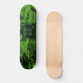 Groen computercircuit kool skateboard (Voorkant)