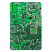 Groen computercircuit voor geek circuit magneet (Verticaal)