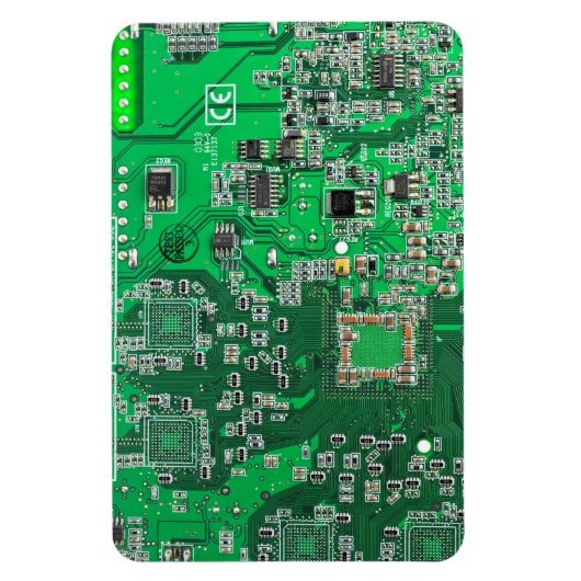 Groen computercircuit voor geek circuit magneet (Verticaal)