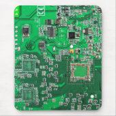 Groen computercircuit voor geek circuit muismat (Voorkant)