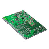 Groen computercircuit voor geek circuit notitieboek (Rechterzijde)