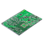 Groen computercircuit voor geek circuit notitieboek (Linkerzijde)