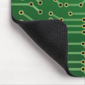 Groen computercircuit voor kool muismat (Hoek)