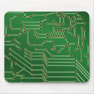 Groen computercircuit voor kool muismat