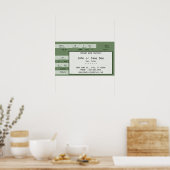 groen concertkaartje poster (Keuken)