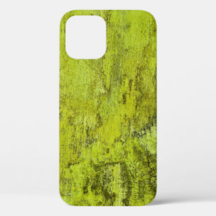 Groen concreet abstract, kunst, thuisdecor, backgr iPhone 12 hoesje