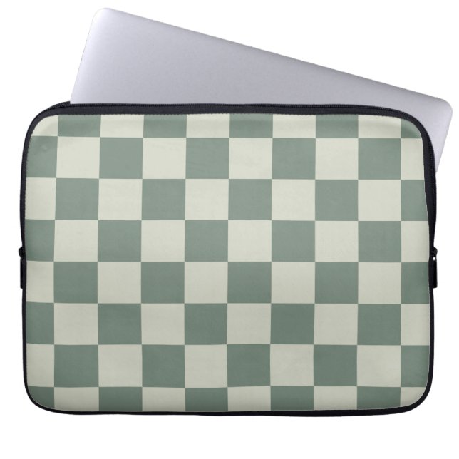 Groen controlebord laptop sleeve (Voorkant)