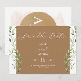 Groen Coördinaat Horizontaal Save The Date