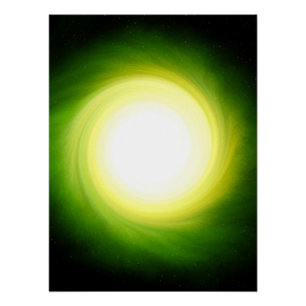 Groen Cosmic Black Hole Glossy Poster Perfect Poster