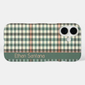 Groen & Crème Plakt Aangepaste Naam Case-Mate iPhone Case (Achterkant (horizontaal))