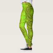 GROEN DAHLIA FLOWERS Abstracte Floral Leggings (Links)