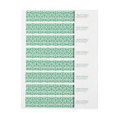 Groen Damask Pattern Afstuderen (Vel)