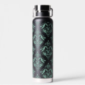 Groen  damaspatroon waterfles (Achterkant)