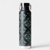 Groen  damaspatroon waterfles (Voorkant)