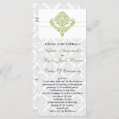 groen damast Trouwprogramma Programma (Voorkant / Achterkant)