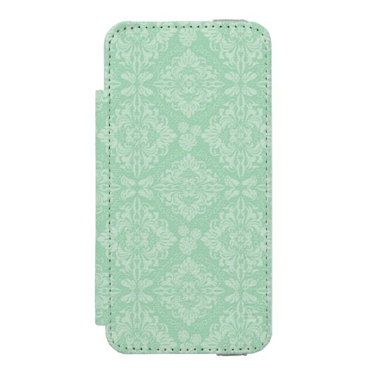Groen damppatroon incipio iPhone portemonnee hoesje (Voorkant Agenda)