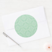Groen damppatroon ronde sticker (Envelop)