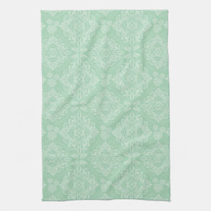 Groen damppatroon theedoek