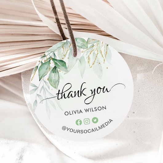 Groen Dank u Bedankjes Labels