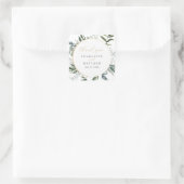 groen dank u gouden bruiloft vierkante sticker (Tas)