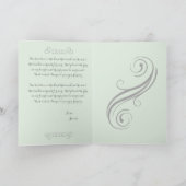 Groen dank u kaarden bedankkaart (Binnen)