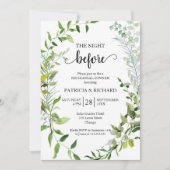 Groen de avond voor het repetitiediner kaart (Voorkant)