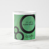 Groen Decennium 80th Birthday Jumbo Mok (Voorkant)