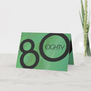 Groen Decennium 80th Birthday Kaart
