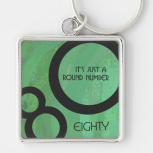 Groen Decennium 80th Birthday Sleutelhanger