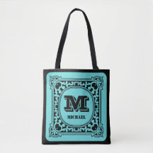 groen decoratief alfabet monogram