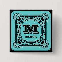 groen decoratief alfabet monogram