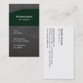 Groen deelvenster Chalkboard Visitekaartje (Voorkant / Achterkant)