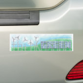 groen denken bumpersticker (Op auto)