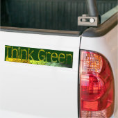 Groen denken bumpersticker (Op Truck)