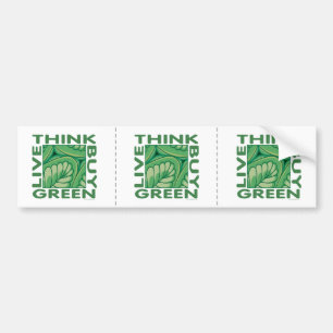 Groen denken bumpersticker