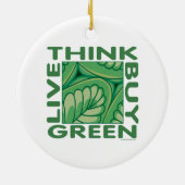 Groen denken keramisch ornament (Achterkant)