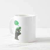 Groen denken koffiemok (Voorkant links)