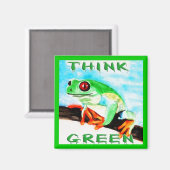 groen denken magneet (Voorkant / Achterkant)