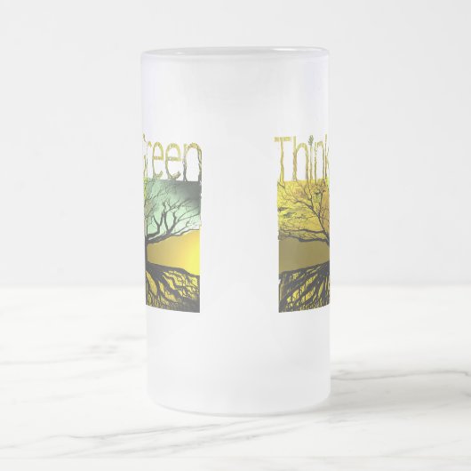 Groen denken matglas bierpul (Center)