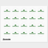Groen denken ronde sticker (Vel)
