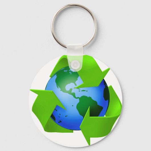 groen denken sleutelhanger (Voorkant)
