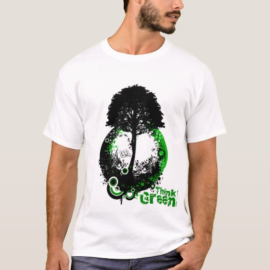Groen denken t-shirt (Voorkant)