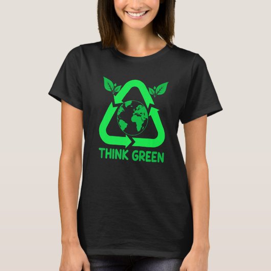 Groen denken t-shirt (Voorkant)